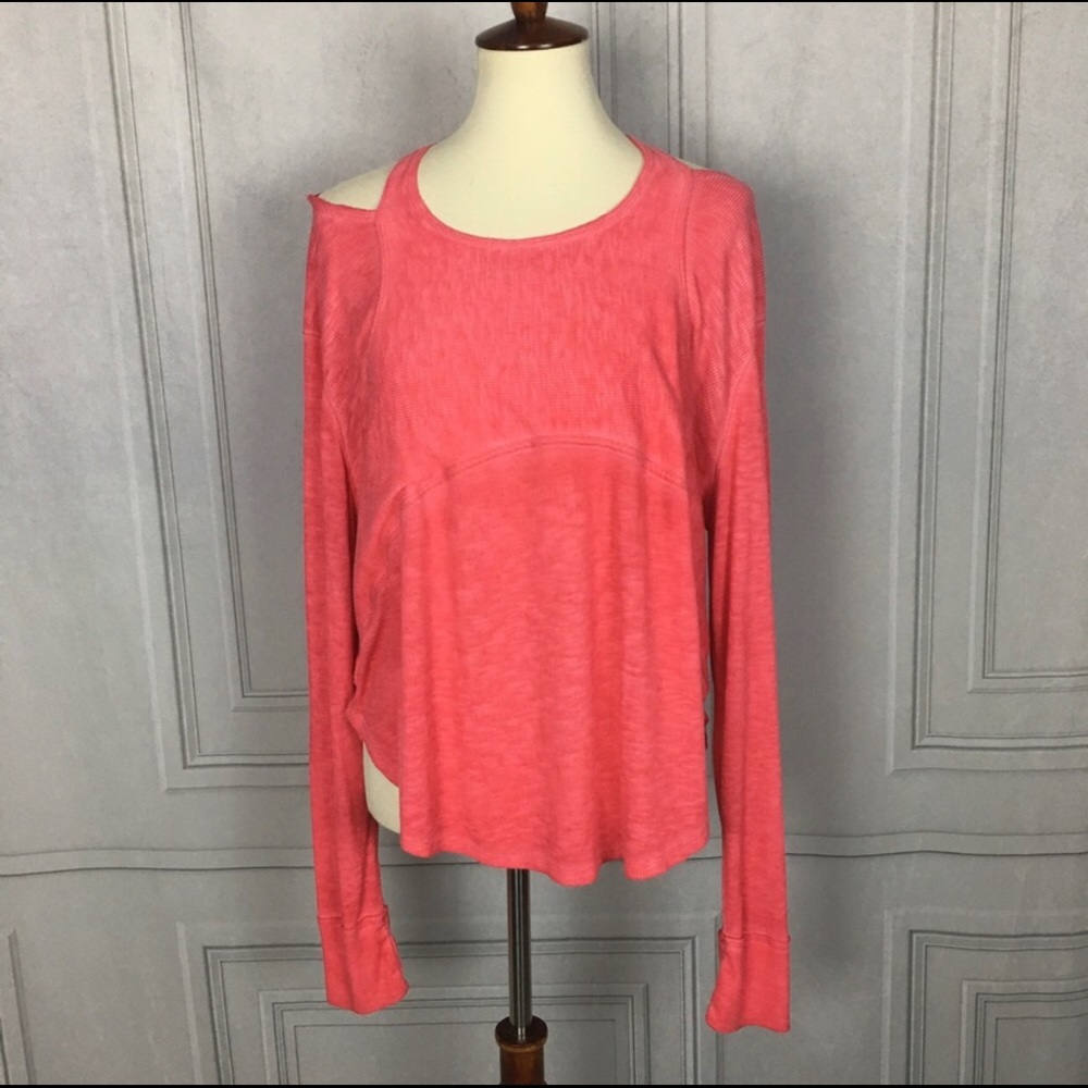 Free People Movement Cold Shoulder Thermal Top